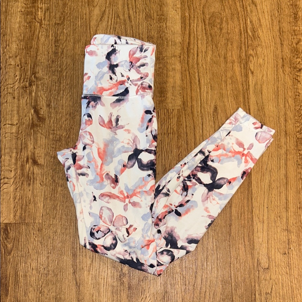 Balance Collection Pink and Black Floral Leggings